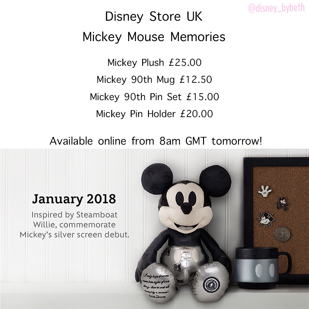 Disney Store Monthly Mickey Mouse Memories July Pin Set 2018 New!